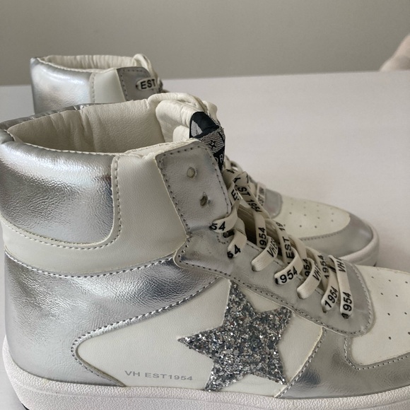 Vintage Havana Silver Glitter Star High Top Sneakers / NWOT - Picture 4 of 10